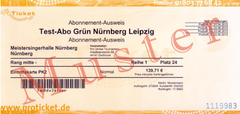 Abonemment Ausweis - Test Abo Grün Nürnberg Leipzig