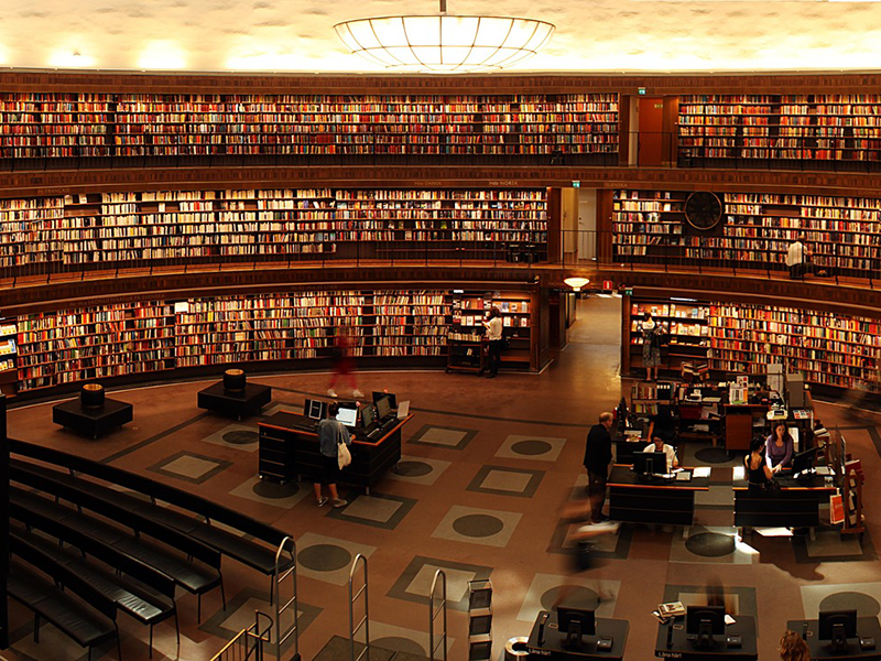 Ein große klassische Bibliothek für jeden